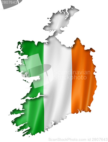 Image of Irish flag map