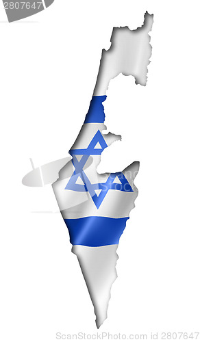 Image of Israeli flag map