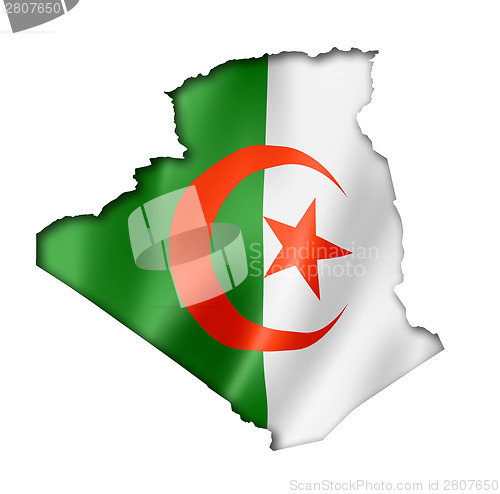 Image of Algerian flag map