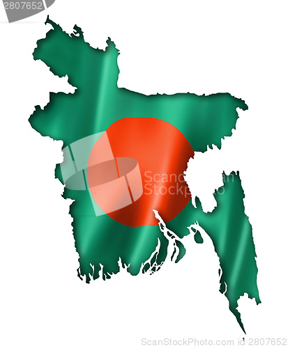 Image of Bangladesh flag map