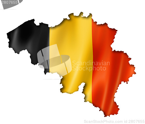 Image of Belgian flag map