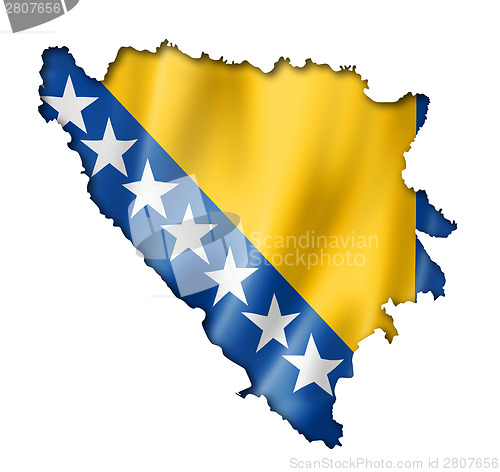 Image of Bosnia and Herzegovinan flag map