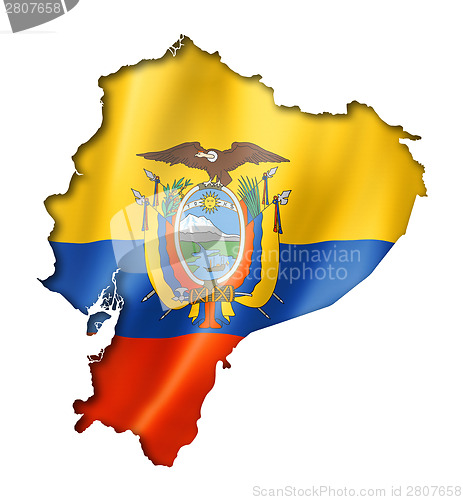 Image of Ecuadorian flag map