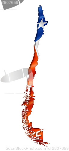Image of Chilean flag map
