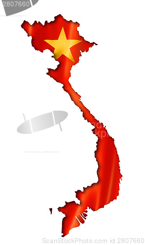 Image of Vietnamese flag map