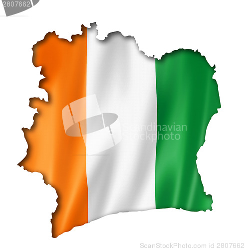 Image of Ivorian flag map