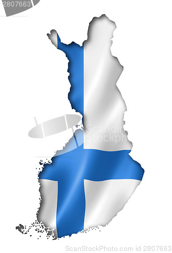 Image of Finnish flag map