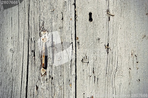 Image of Vintage wooden door with handle