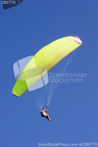 Image of Yellow paraglider