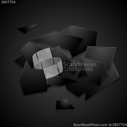Image of Modern black vector background
