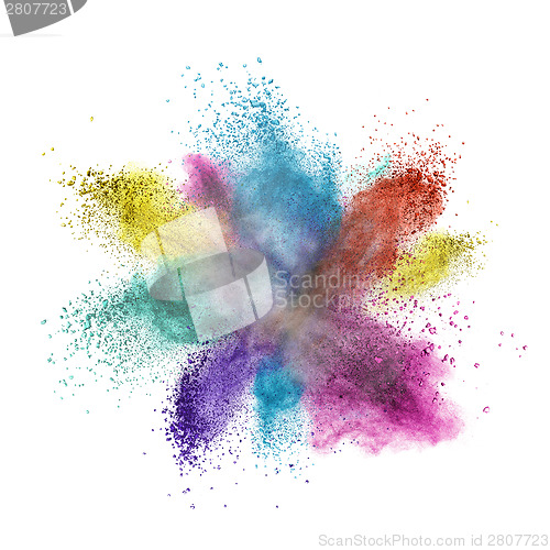 Image of Color powder explosion isolated on white