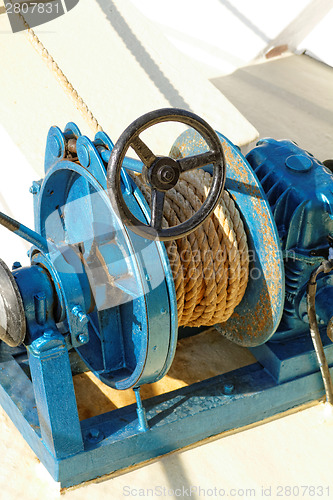 Image of Blue anchor motor winding