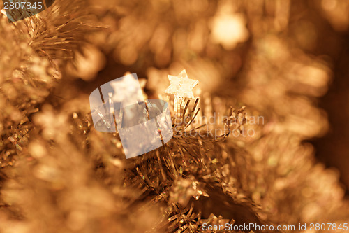 Image of Tinsel. Christmas decoration.