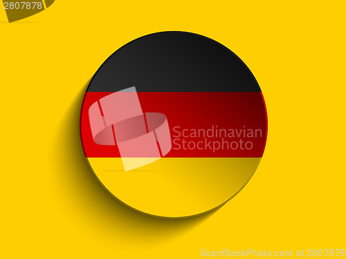 Image of Flag Paper Circle Shadow Button Germany