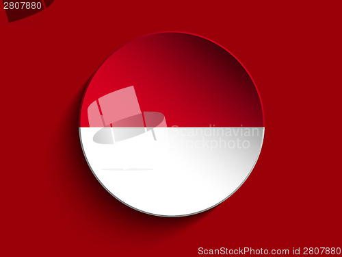 Image of Flag Paper Circle Shadow Button Monaco