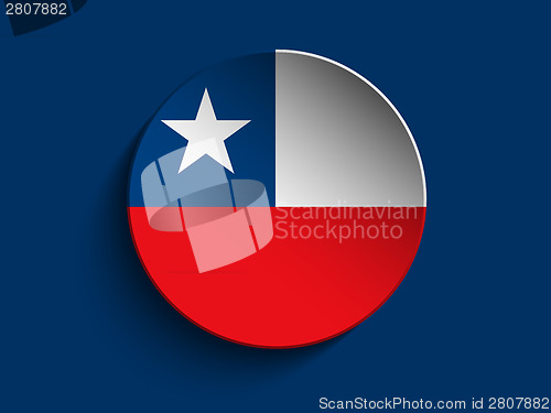 Image of Flag Paper Circle Shadow Button Chile