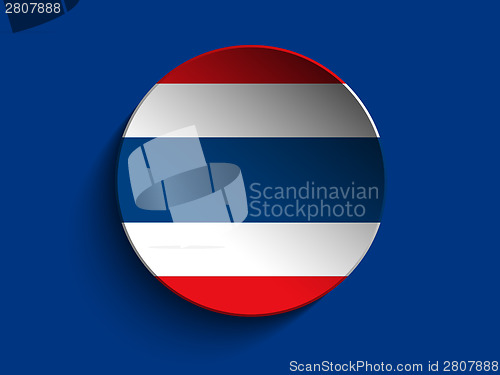 Image of Flag Paper Circle Shadow Button Thailand