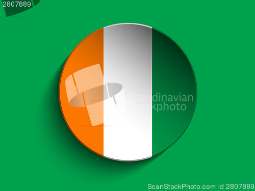 Image of Flag Paper Circle Shadow Button Ireland