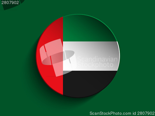 Image of Emirates Flag Paper Circle Shadow Button