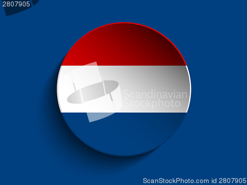 Image of Flag Paper Circle Shadow Button Netherlands