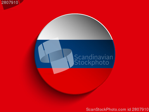 Image of Flag Paper Circle Shadow Button Russia