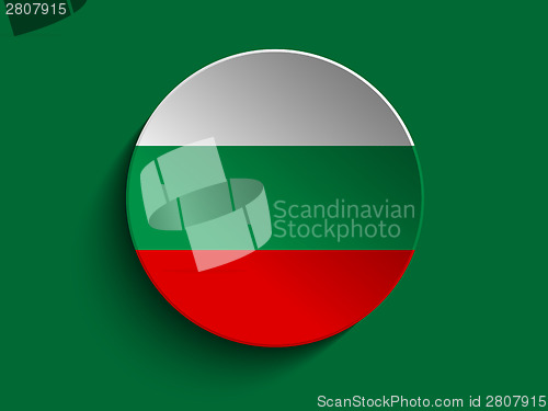 Image of Flag Paper Circle Shadow Button Bulgaria