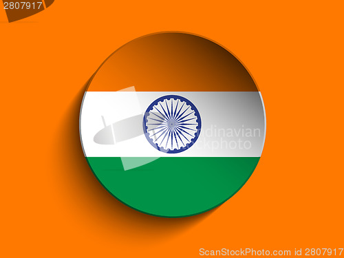 Image of Flag Paper Circle Shadow Button India