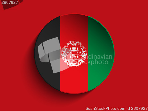 Image of Afghanistan Flag Paper Circle Shadow Button