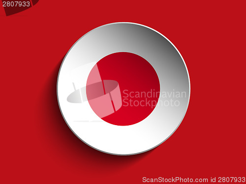 Image of Flag Paper Circle Shadow Button Japan