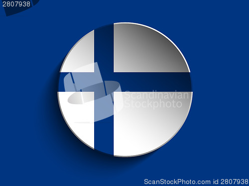 Image of Flag Paper Circle Shadow Button Finland