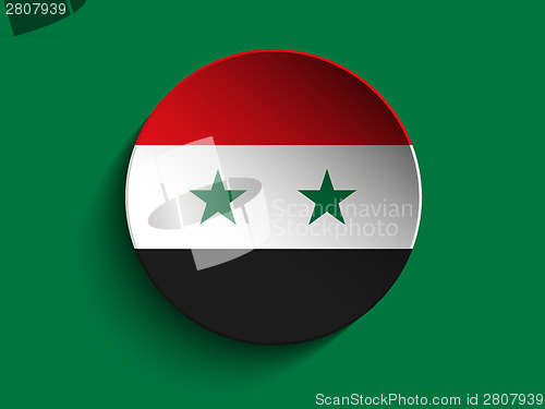 Image of Flag Paper Circle Shadow Button Syria