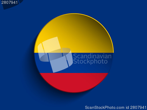 Image of Flag Paper Circle Shadow Button Colombia