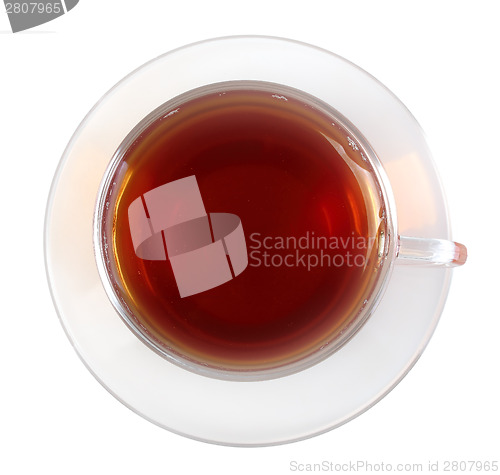 Image of Glasses cup with black tea