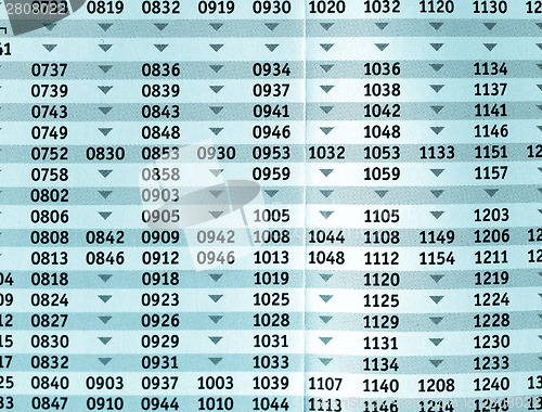 Image of Timetable