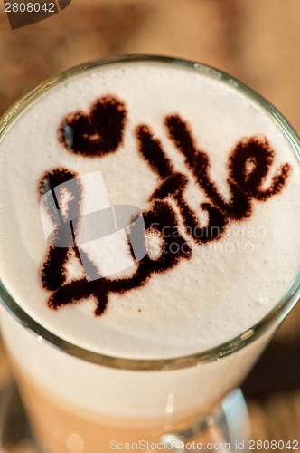 Image of latte closeup