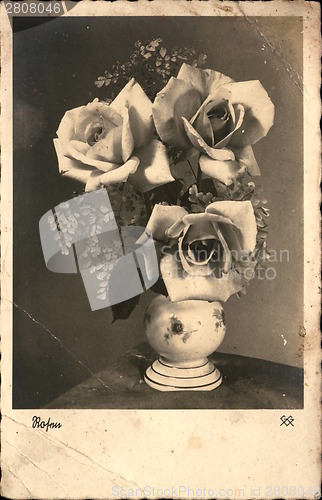 Image of Vintage card with flowers