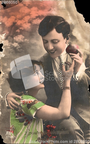 Image of Vintage newlywed couple