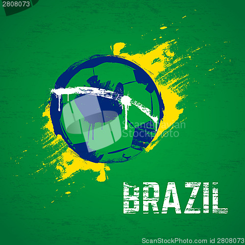 Image of Brazil football background