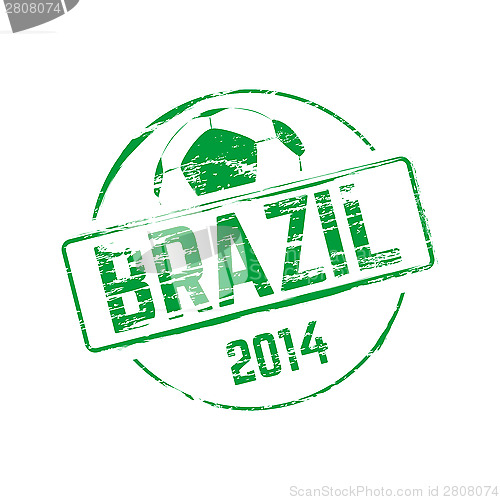 Image of Brazil 2014 grunge rubber stamp