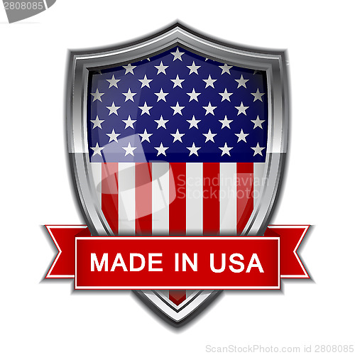 Image of Made in USA. Glossy label