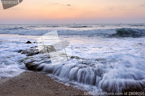 Image of Seashore after sunset 