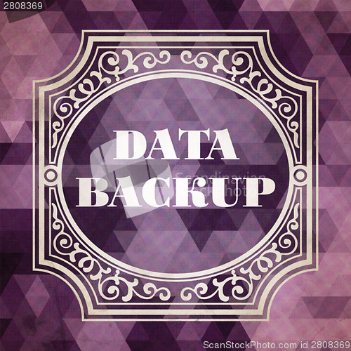 Image of Data Backup Concept. Vintage design.