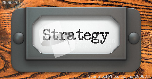 Image of Strategy Concept on Label Holder.