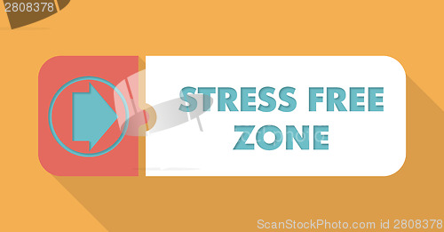 Image of Stress Free Zone on Orange in Flat Design.