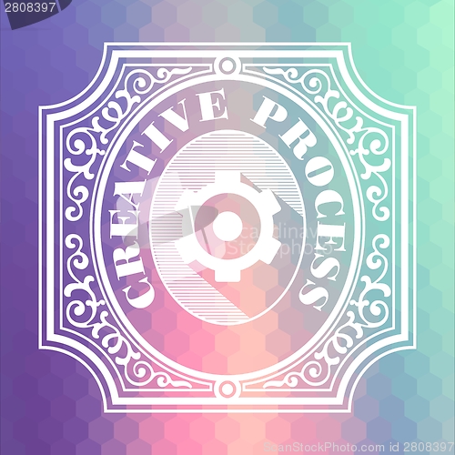 Image of Creative Proccess. Pastels Vintage Design Concept.