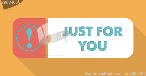 Image of Just For You on Orange in Flat Design.