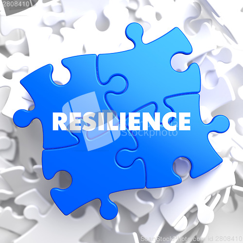 Image of Resilience - Word on Blue Puzzle.