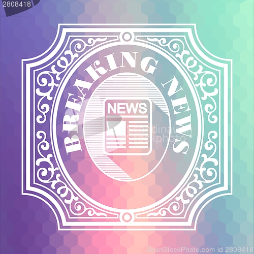 Image of Breaking News. Pastels Vintage Design Concept.