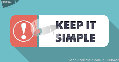 Image of Keep It Simple on Scarlet in Flat Design.