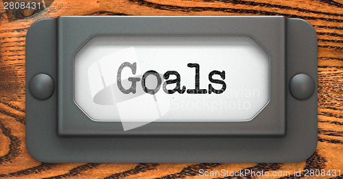 Image of Goals - Concept on Label Holder.